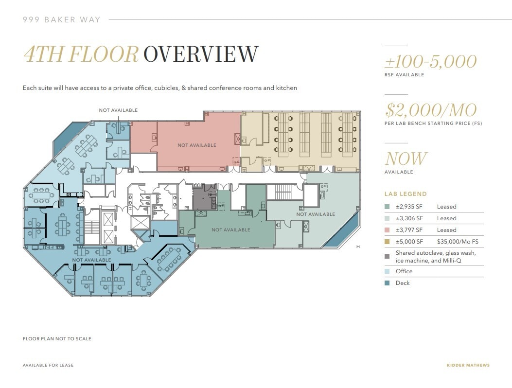 999 Baker Way, San Mateo, CA à louer Plan d’étage– Image 1 sur 1