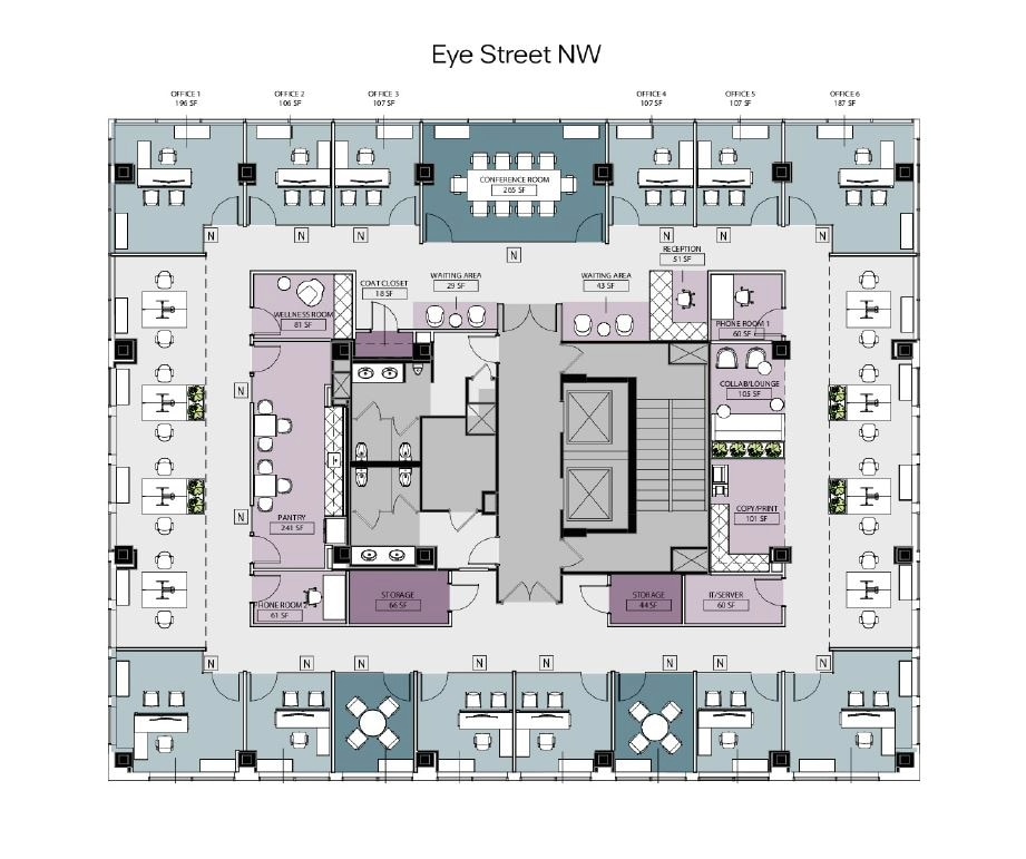 1444 I St NW, Washington, DC à louer Plan d’étage– Image 1 sur 10