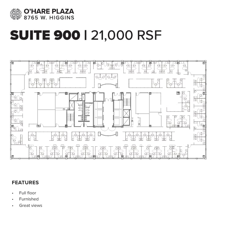 8765 W Higgins Rd, Chicago, IL à louer Plan d’étage– Image 1 sur 1