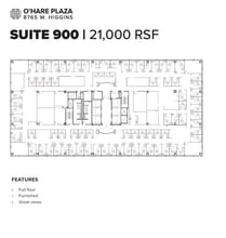 8765 W Higgins Rd, Chicago, IL à louer Plan d’étage– Image 1 sur 1
