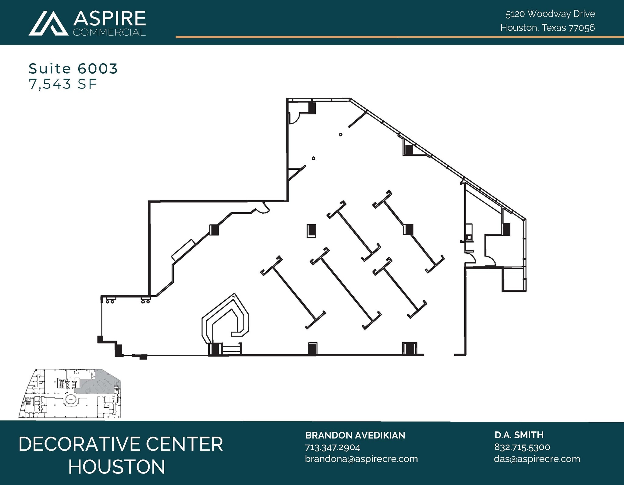 5120 Woodway Dr, Houston, TX à louer Plan d’étage– Image 1 sur 3