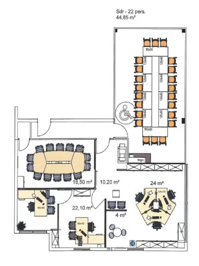 Bureau dans Pérols à louer Plan d’étage– Image 1 sur 6