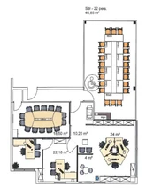 Bureau dans Pérols à louer Plan d’étage– Image 1 sur 6