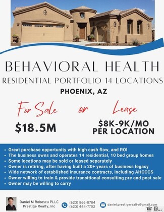 Plus de détails pour 12 ASSISTED LIVING RESIDENTIAL PORTFOLIO – Santé à vendre, Phoenix, AZ