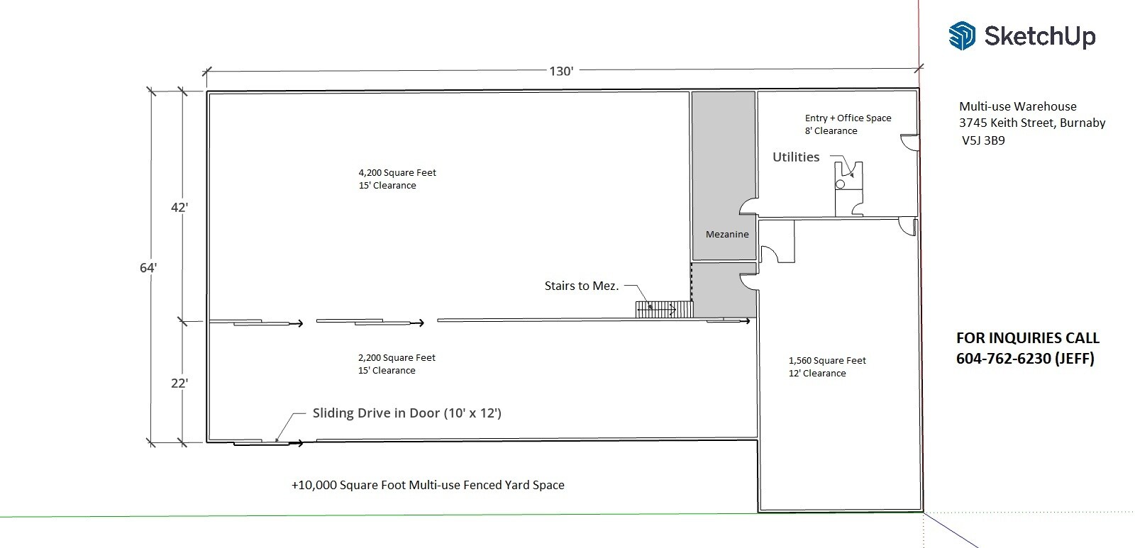 3745 Keith St, Burnaby, BC à louer Plan d’étage– Image 1 sur 1
