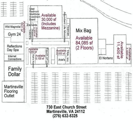 730 E Church St, Martinsville, VA à louer - Plan de site – Image 2 sur 4