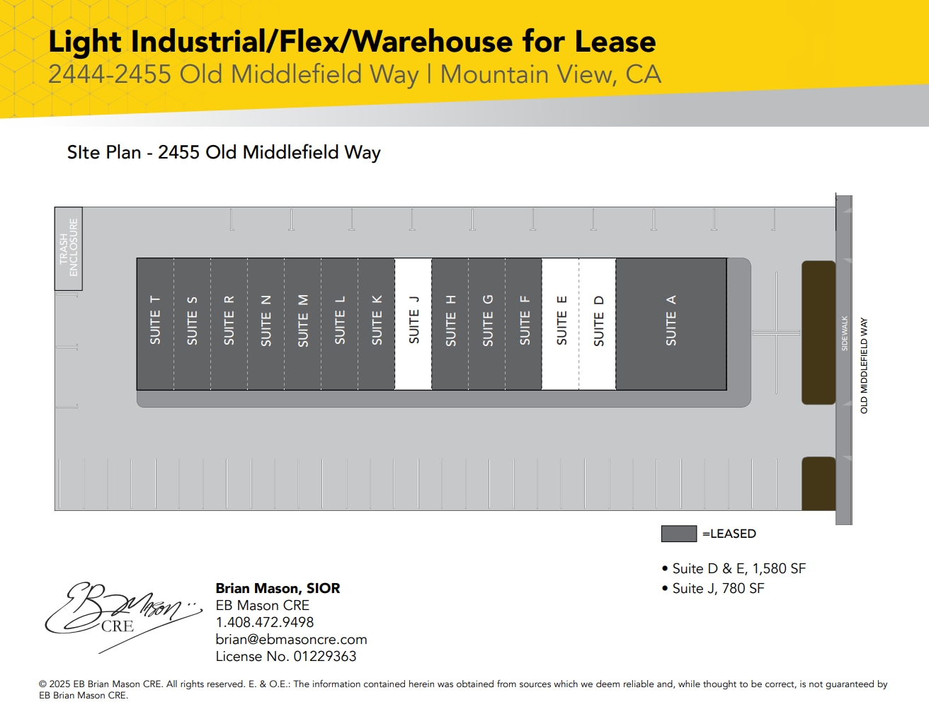 2444 Old Middlefield Way, Mountain View, CA à louer Plan d’étage– Image 1 sur 1