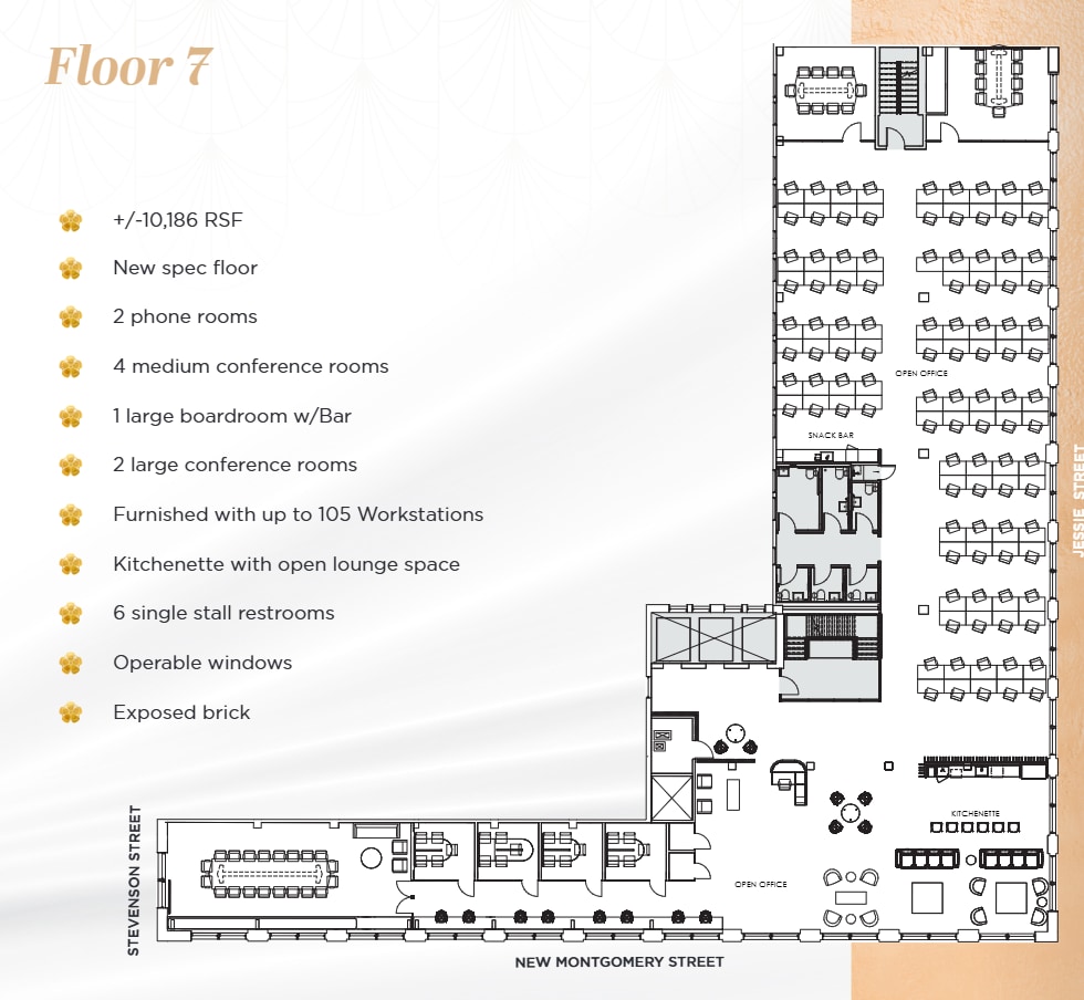 55 New Montgomery St, San Francisco, CA à louer Plan d’étage– Image 1 sur 1
