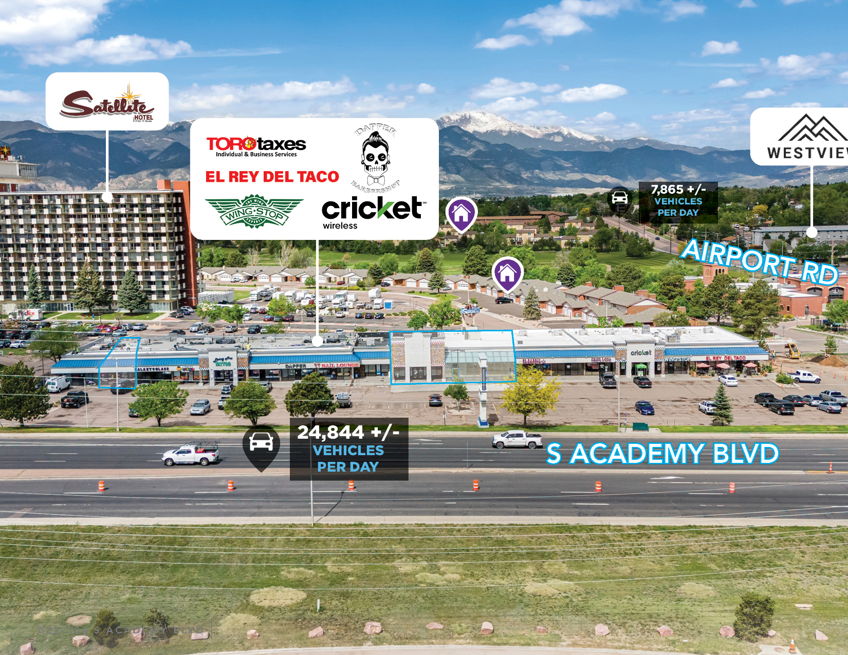 522-586 S Academy Blvd, Colorado Springs, CO à louer Photo de l’immeuble– Image 1 sur 10