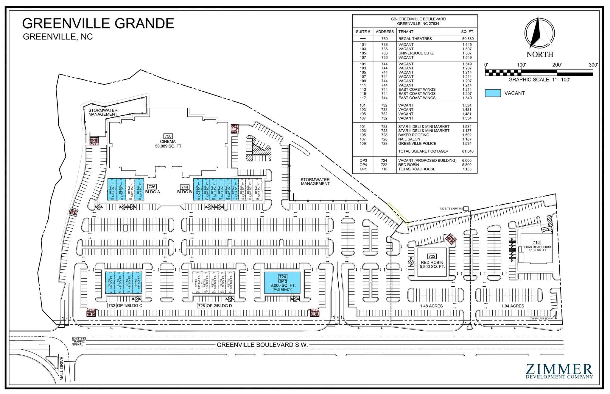 744 SW Greenville Blvd, Greenville, NC à louer Plan de site– Image 1 sur 1