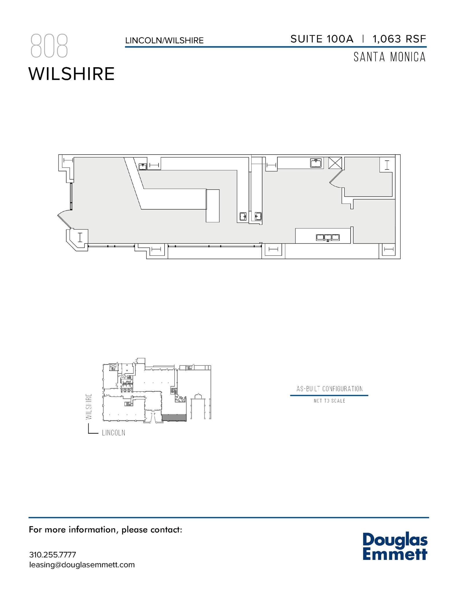 808 Wilshire Blvd, Santa Monica, CA à louer Plan d’étage– Image 1 sur 1