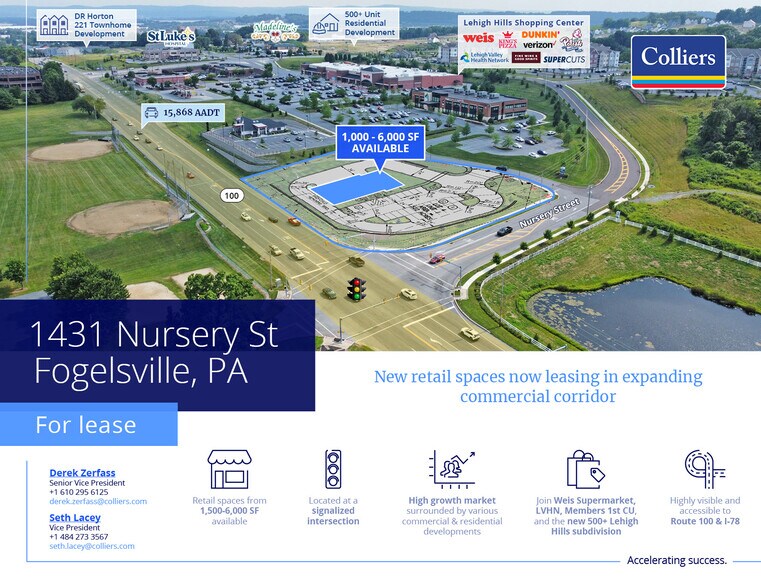 100 & Nursery Street
Nursery Street, Fogelsville, PA à vendre - Photo de l’immeuble – Image 1 sur 4