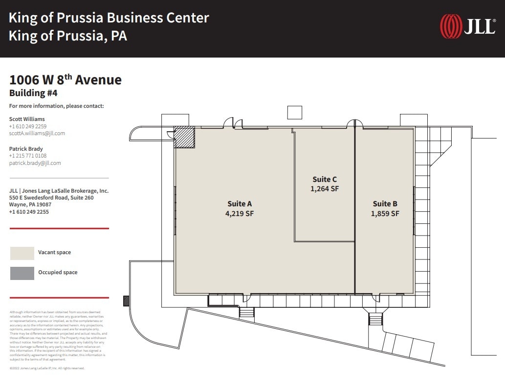 1019 W 9th Ave, King Of Prussia, PA à louer Plan d’étage– Image 1 sur 1