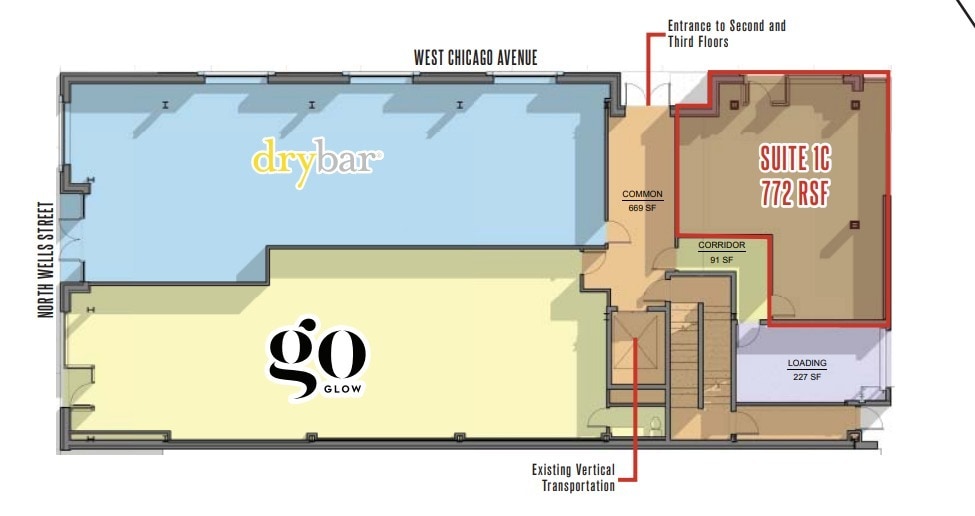 755 N Wells St, Chicago, IL à louer Plan d’étage– Image 1 sur 1