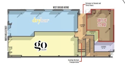 755 N Wells St, Chicago, IL à louer Plan d’étage– Image 1 sur 1