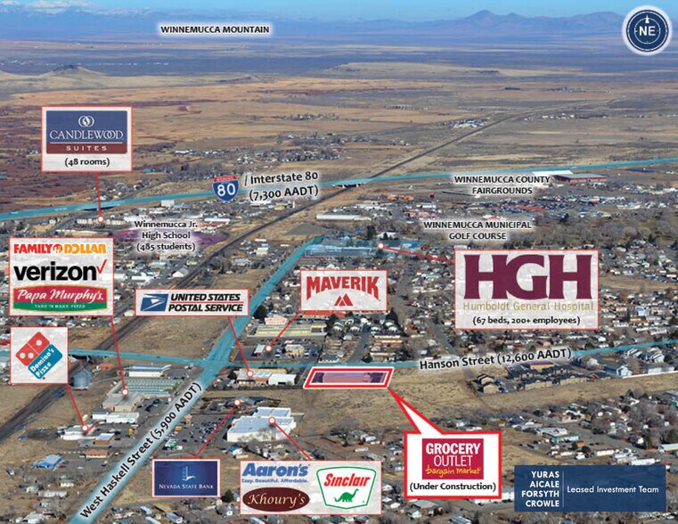 880 Hanson St, Winnemucca, NV à vendre - Aérien – Image 2 sur 6
