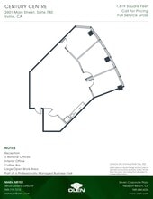 2601-2603 Main St, Irvine, CA à louer Plan d’étage– Image 1 sur 1