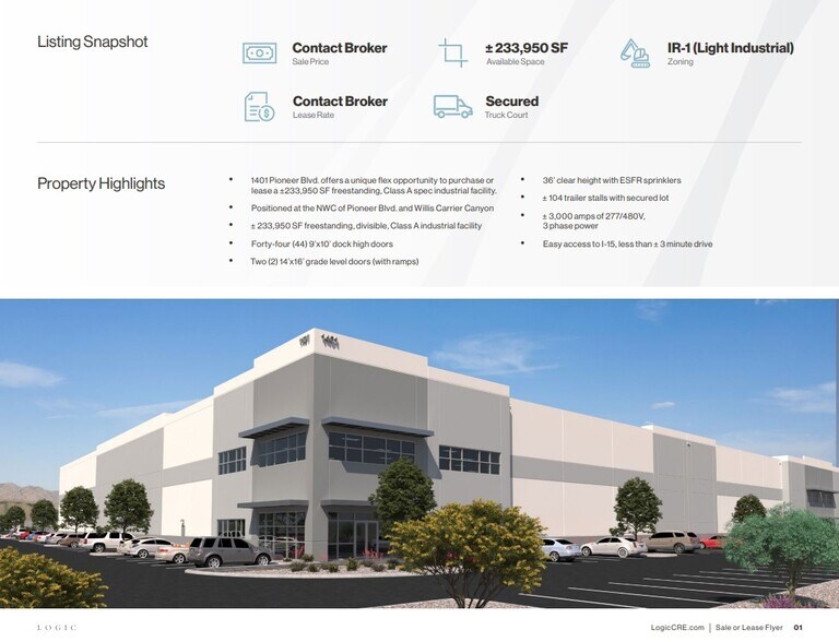 1401 Pioneer, Mesquite, NV à vendre - Photo de l’immeuble – Image 2 sur 7