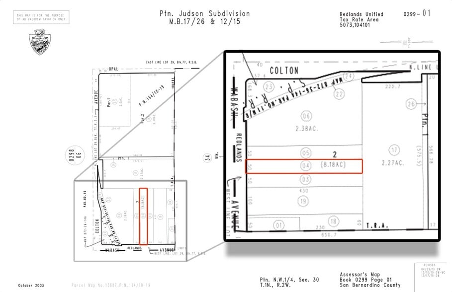 724 N Wabash Ave, Redlands, CA à vendre - Plan cadastral – Image 3 sur 9