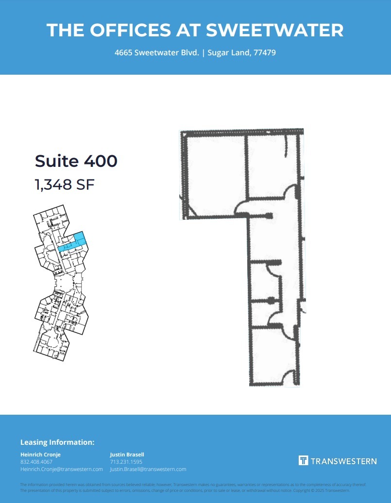 4675 Sweetwater Blvd, Sugar Land, TX à louer Plan d’étage– Image 1 sur 1