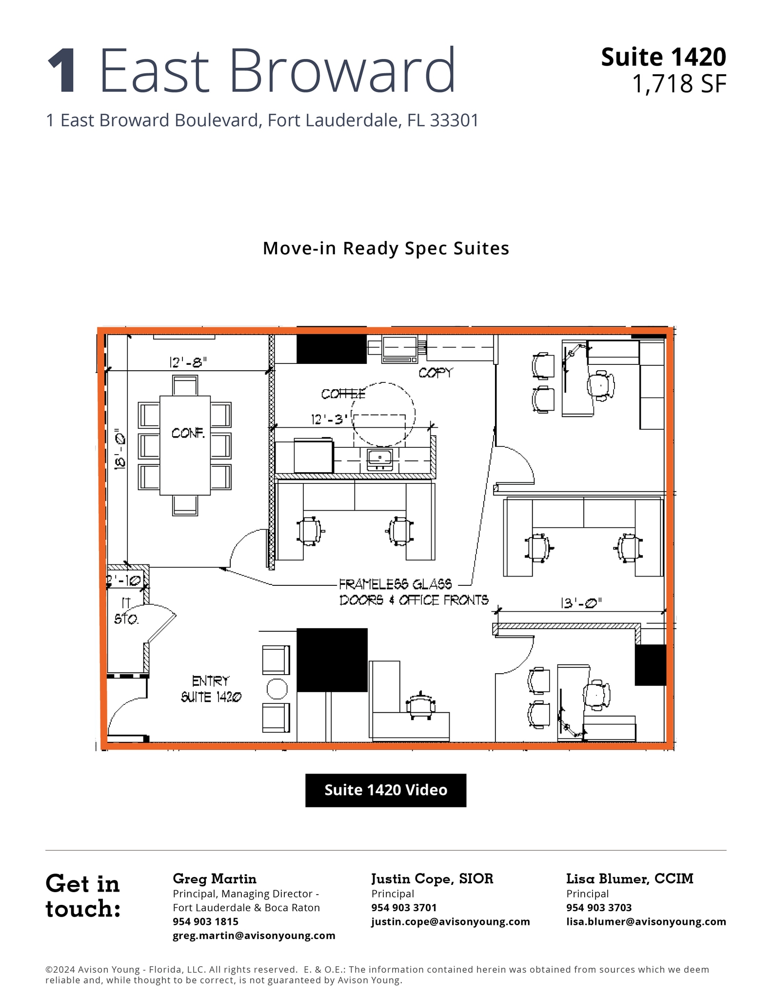 1 E Broward Blvd, Fort Lauderdale, FL à louer Plan d’étage– Image 1 sur 1