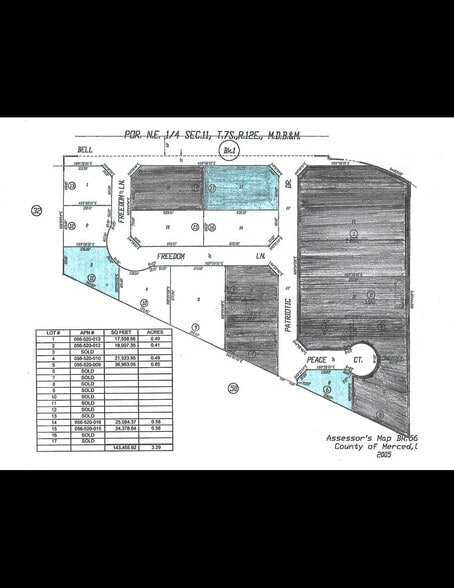 6 Commercial lots for sale in Atwater portefeuille de 6 biens à vendre sur LoopNet.fr - Plan cadastral – Image 1 sur 8