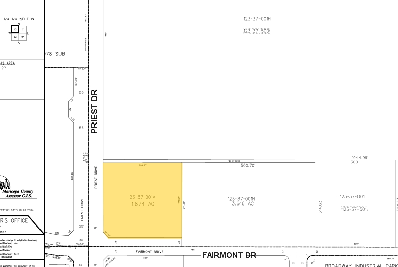 1326 W Fairmont Dr, Tempe, AZ à louer - Plan cadastral – Image 2 sur 3