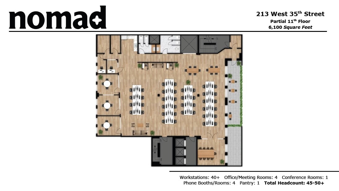 213 W 35th St, New York, NY à louer Plan d’étage– Image 1 sur 9