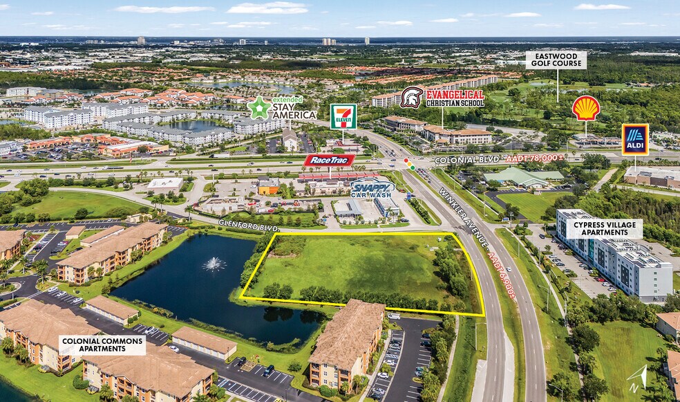 4520 Winkler Ave, Fort Myers, FL à vendre - Aérien – Image 3 sur 7