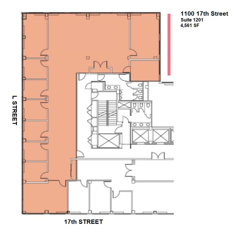 1100 17th St NW, Washington, DC à louer Plan d’étage– Image 1 sur 12