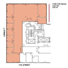 1100 17th St NW, Washington, DC à louer Plan d’étage– Image 1 sur 12
