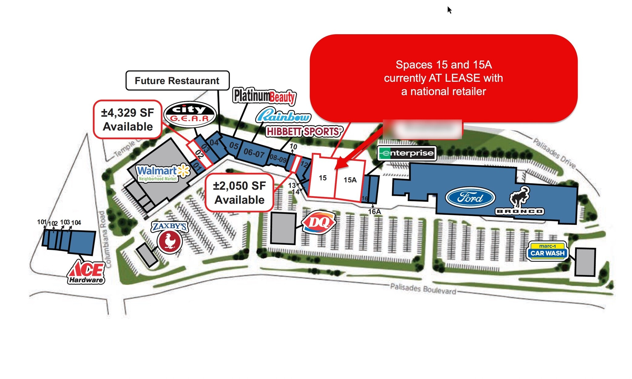 300-488 Palisades Blvd, Birmingham, AL à louer Plan de site– Image 1 sur 1