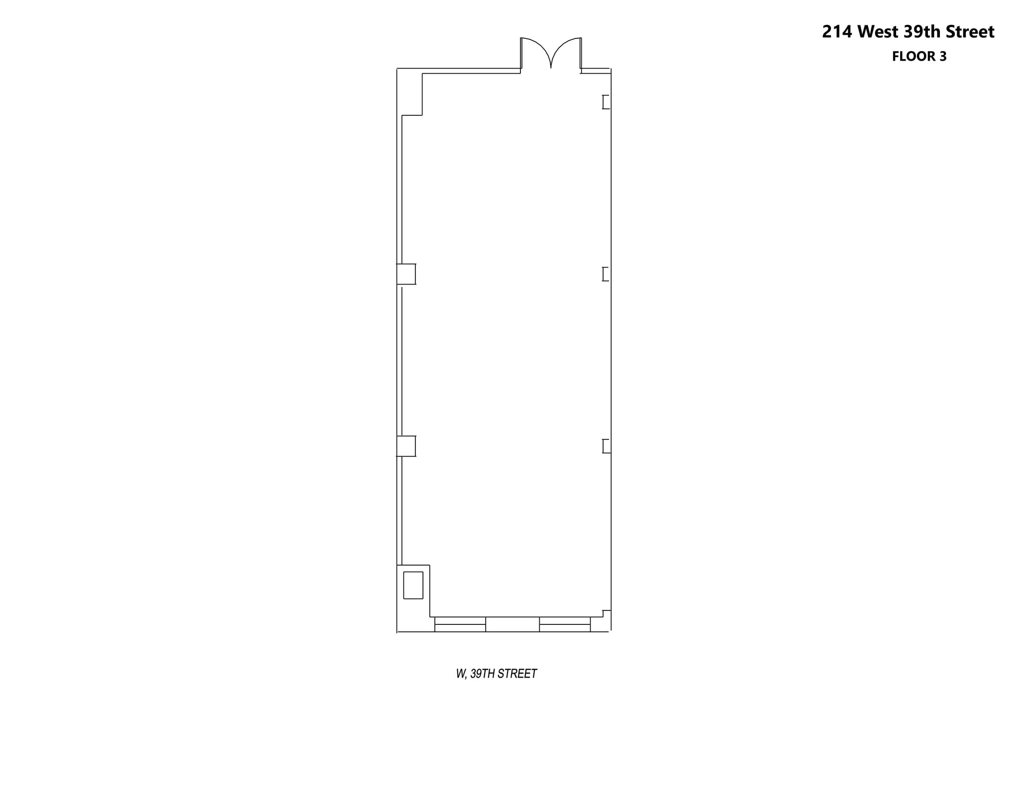 214 W 39th St, New York, NY à louer Plan de site– Image 1 sur 1