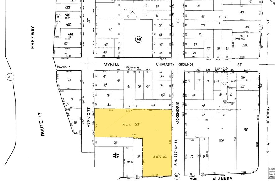 1960 The Alameda, San Jose, CA à louer - Plan cadastral – Image 2 sur 11