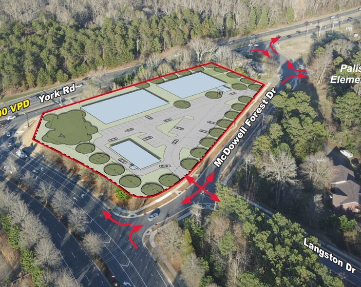 11952 McDowell Forest Dr, Charlotte, NC à louer - Aérien – Image 2 sur 6