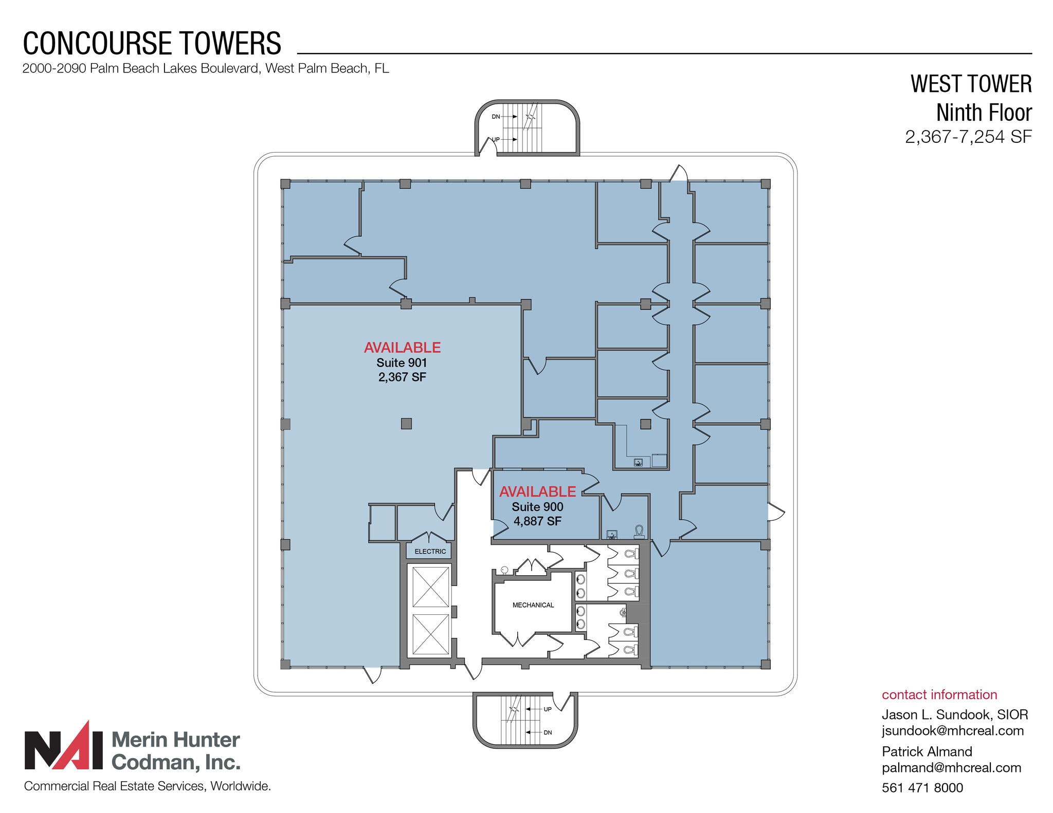 2090 Palm Beach Lakes Blvd, West Palm Beach, FL à louer Plan d’étage– Image 1 sur 6