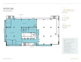 160 Pine St, San Francisco, CA à louer Plan d’étage– Image 1 sur 1