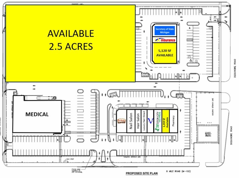 8 Mile Rd, Hazel Park, MI à louer - Plan de site – Image 2 sur 2