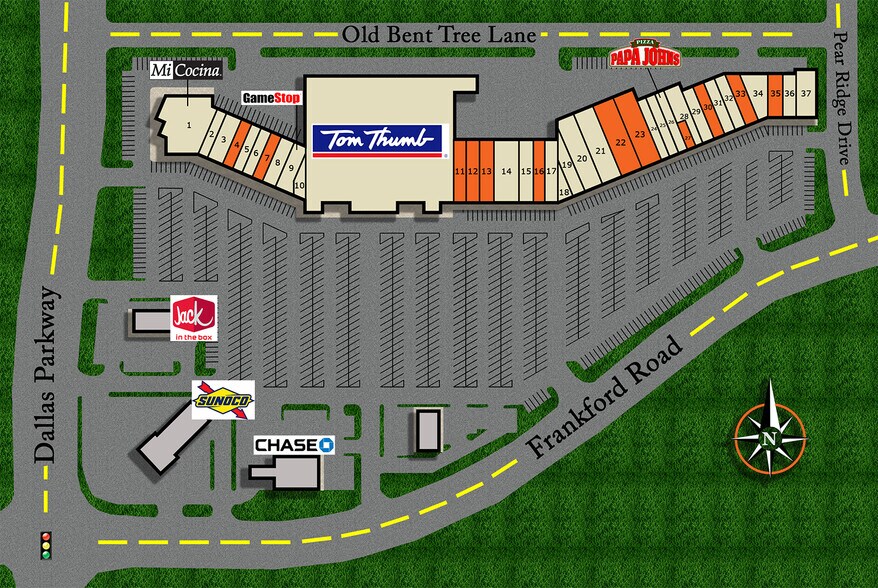 4625-4727 Frankford Rd, Dallas, TX à louer - Plan de site – Image 2 sur 2