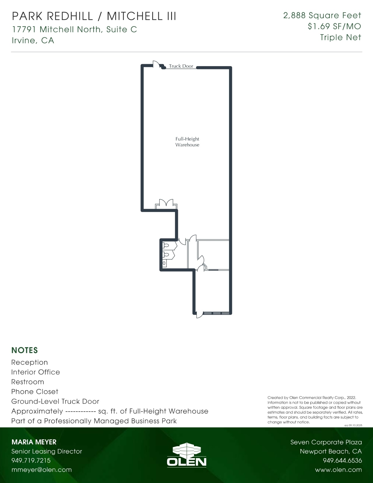 17781-17791 Mitchell Ave N, Irvine, CA à louer Plan d’étage– Image 1 sur 1