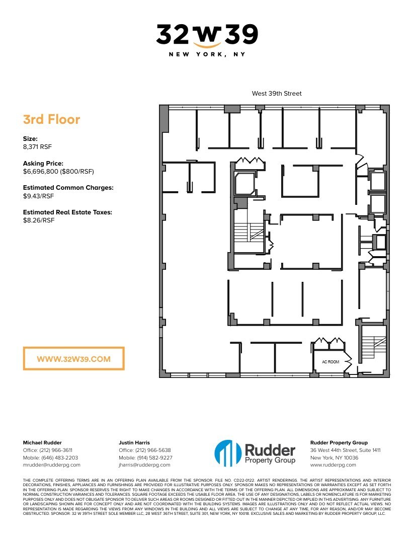 32 W 39th St, New York, NY à louer Plan d’étage– Image 1 sur 1
