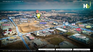 2203 Red Wolf Blvd, Jonesboro, AR - VUE AÉRIENNE  vue de carte