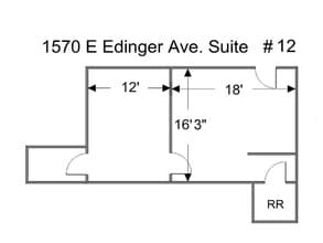 1580 E Edinger Ave, Santa Ana, CA à louer Plan d’étage– Image 2 sur 6
