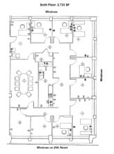 1990 M St NW, Washington, DC à louer Plan d’étage– Image 1 sur 2