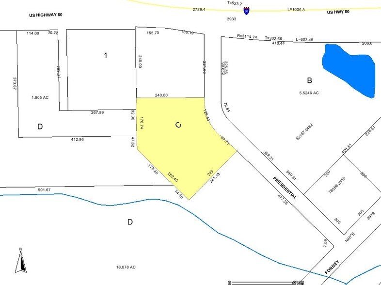 2027 Presidential Row, Mesquite, TX à louer - Plan cadastral – Image 2 sur 3