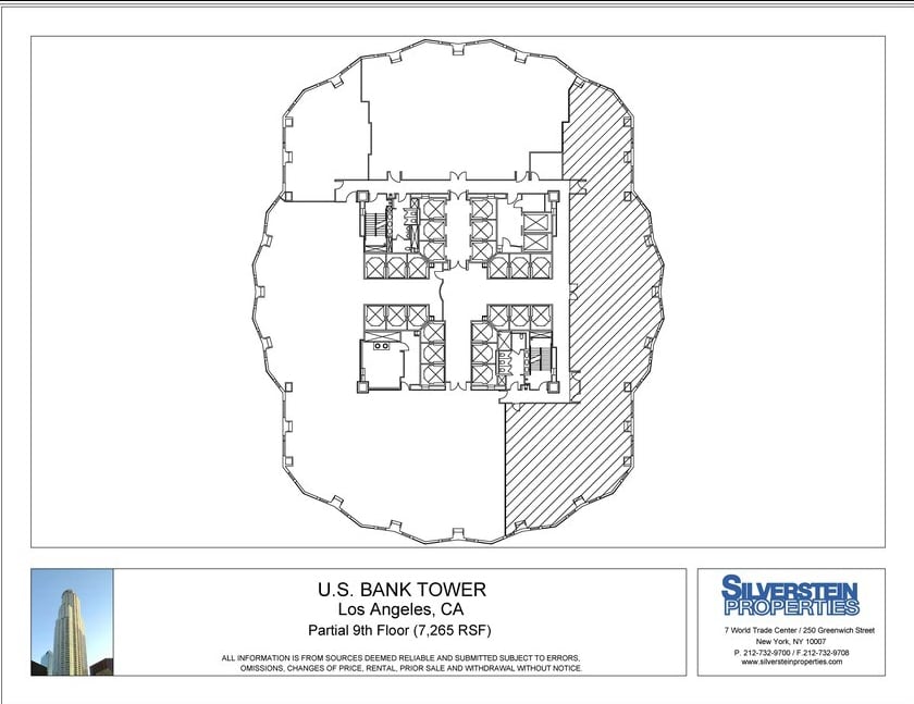 633 W 5th St, Los Angeles, CA à louer Plan d’étage– Image 1 sur 1