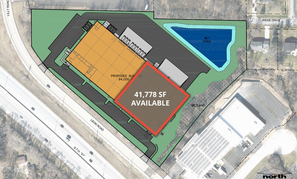 Leon Rd, Menomonee Falls, WI à louer - Plan de site – Image 2 sur 2