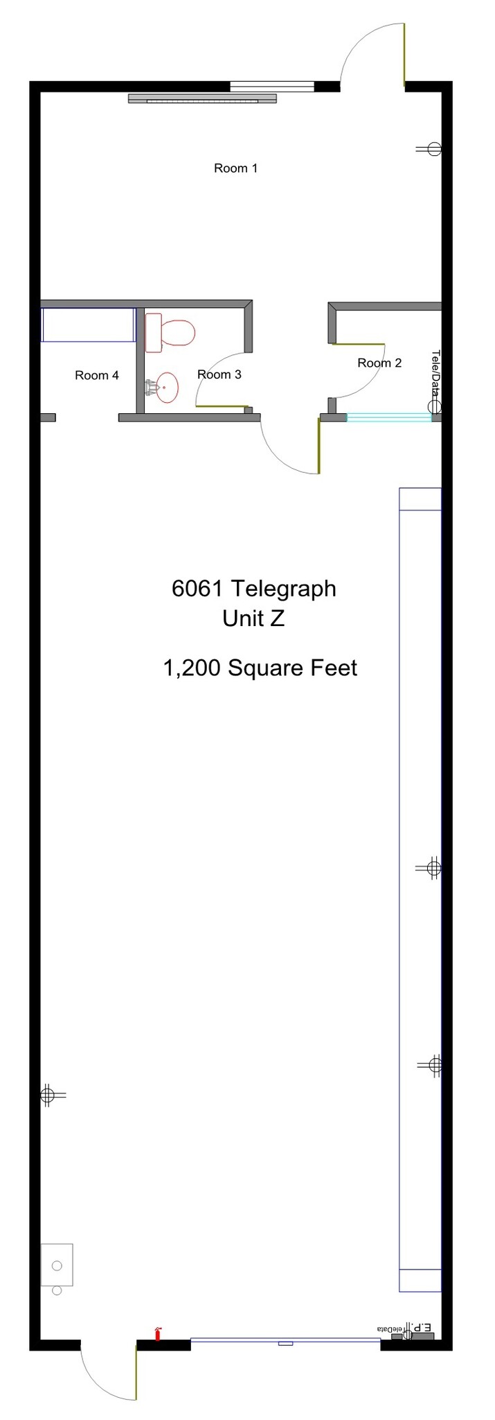 6051 Telegraph Rd, Toledo, OH à louer Plan d’étage– Image 1 sur 2