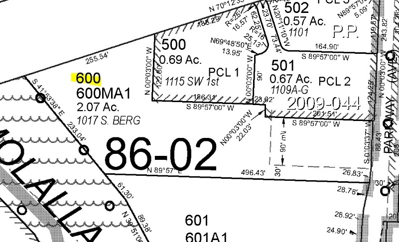 1017 SW Berg Pky, Canby, OR à vendre - Plan cadastral – Image 3 sur 5
