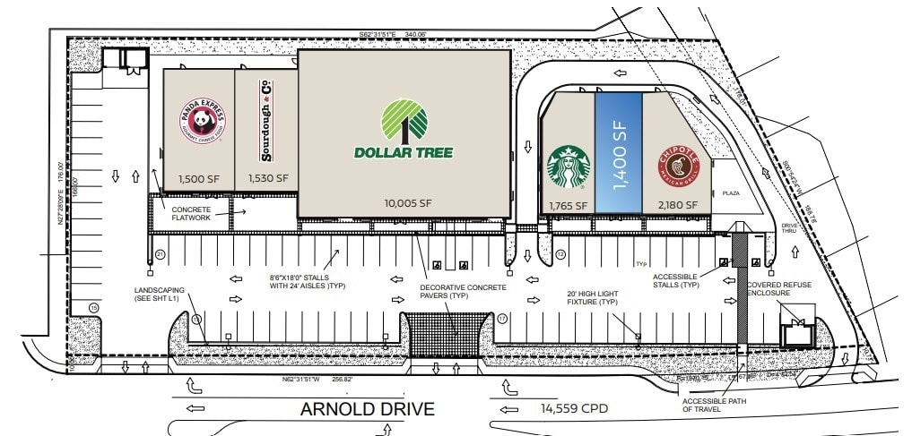 1047 Arnold Dr, Martinez, CA à louer Plan de site– Image 1 sur 1
